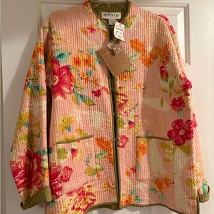 Orvis Women's Floral Utility Jacket - Pink and Green